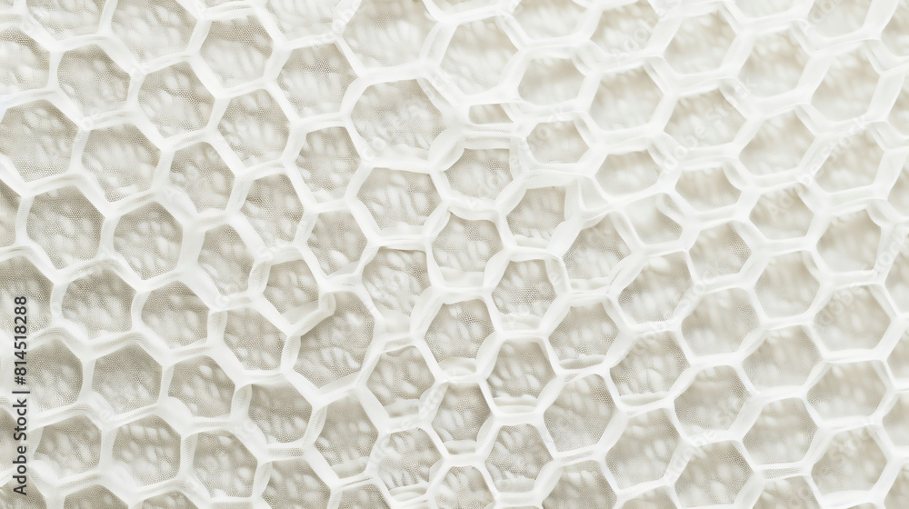 A faded honeycomb white line pattern with a soft appearance A faded honeycomb white line pattern with a soft appearance