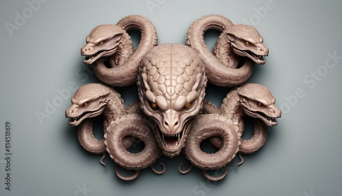 A hydra icon with multiple heads upscaled_5
