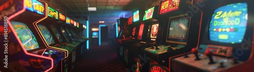 An arcade full of old-school video games