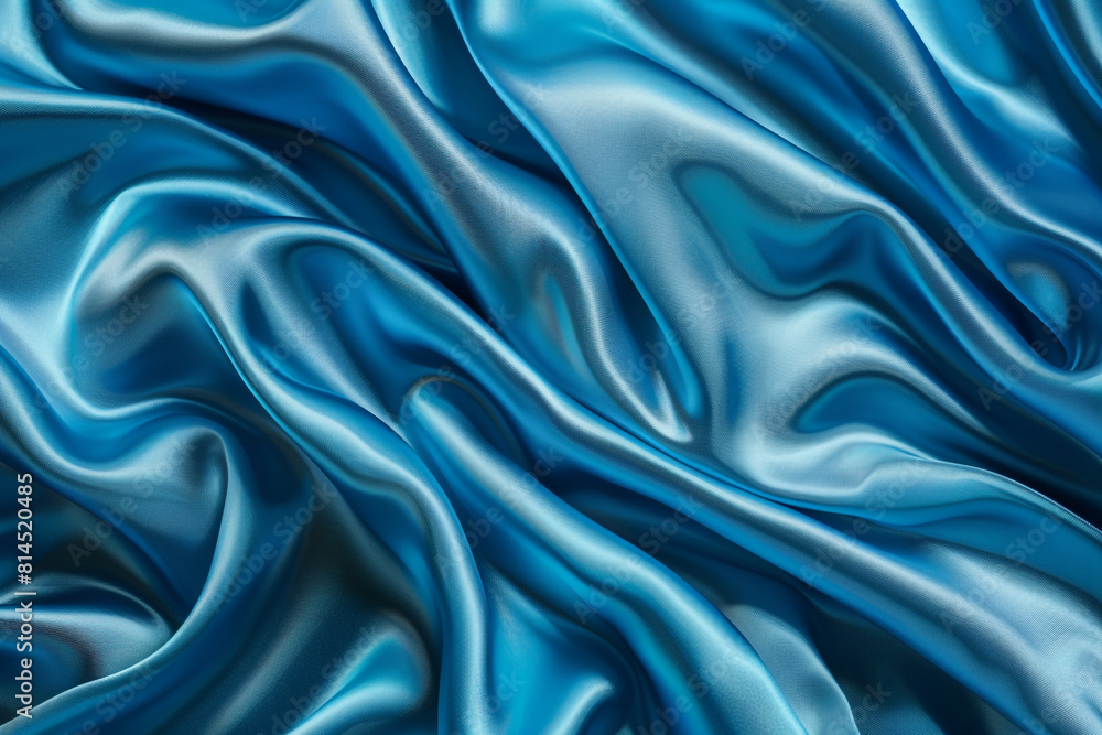 Abstract Blue Waves Background with Smooth Silk Texture Abstract Blue Waves Background with Smooth Silk Texture
