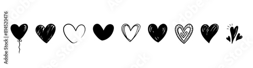 Heart love doodle vector illu...