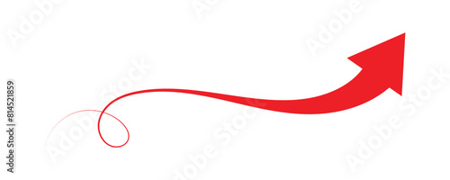 Long arrow vector icon. Red horizontal double arrow. Vector design. 22.11