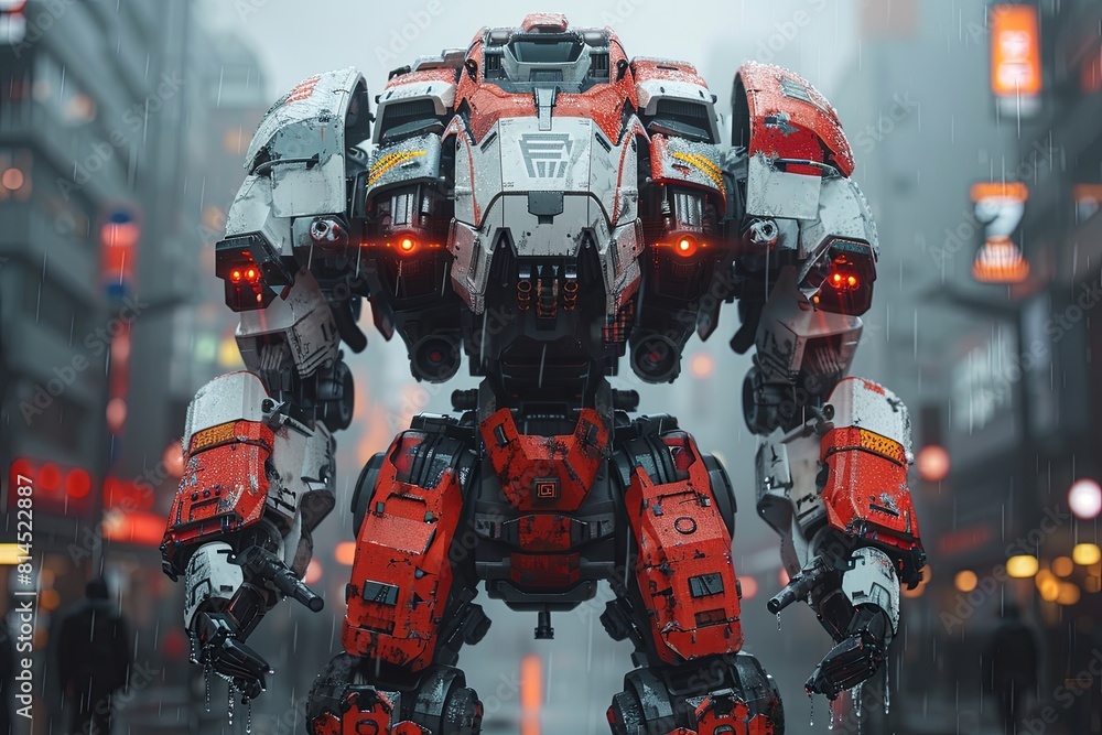 Titanfall Mech: Post-Apocalyptic City Scene with Dramatic Lighting Titanfall Mech: Post-Apocalyptic City Scene with Dramatic Lighting