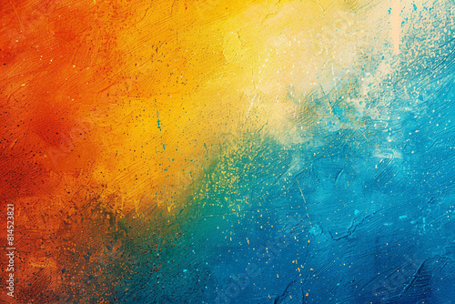 Abstract color gradient background grainy orange blue yellow white noise texture backdrop banner poster header cover design 