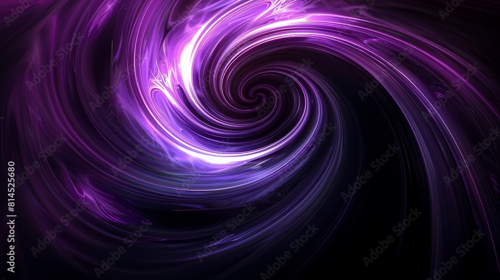 Fototapeta premium Digital technology purple and black swirl poster PPT background