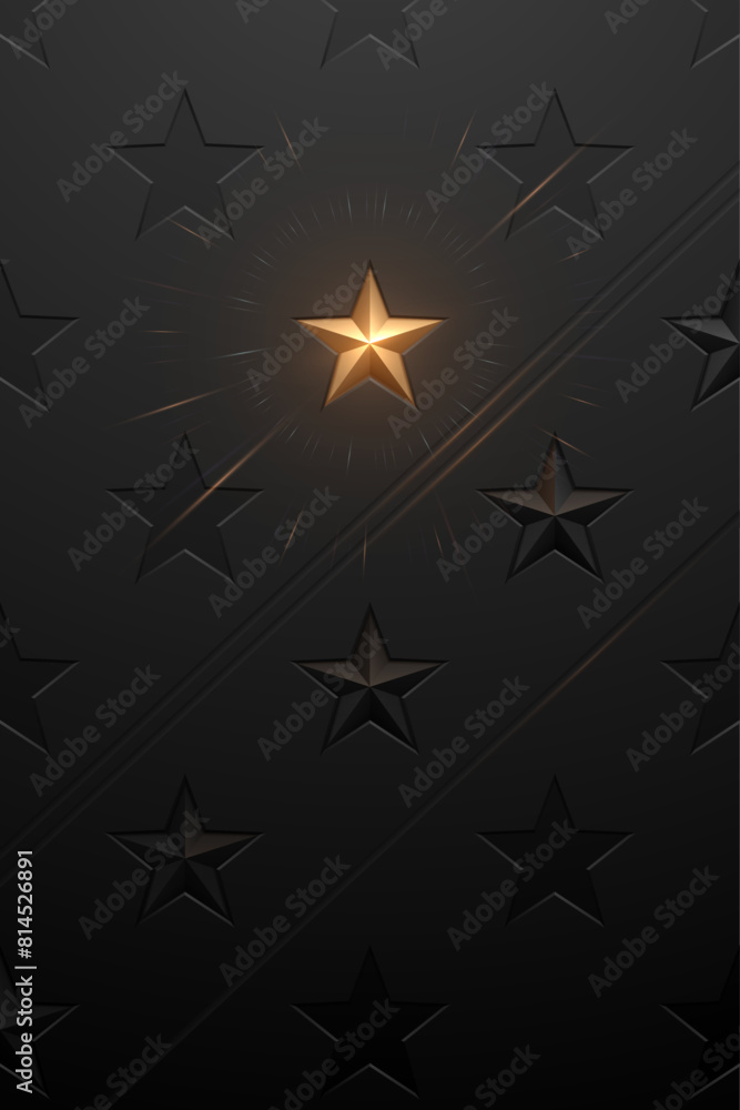Black and gold star shapes background Stock Vector | Adobe Stock