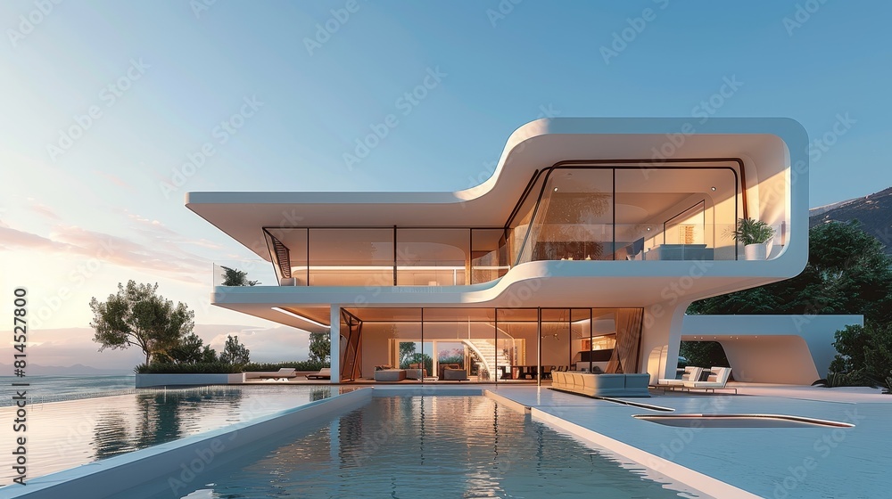 Fototapeta premium Modern Architecture, Houses and Buildings.