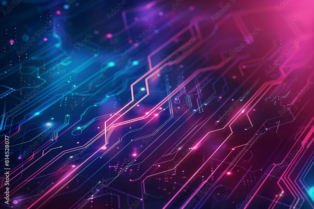 Abstract digital technology futuristic circuit blue pink background, Cyber science tech, Innovation communication future, Ai big data, internet network connection Abstract digital technology futuristic circuit blue pink background, Cyber science tech, Innovation communication future, Ai big data, internet network connection