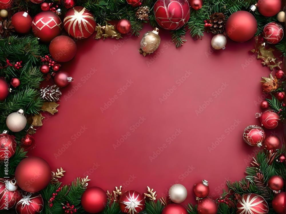 Christmas ornaments with a copy space Christmas ornaments with a copy space