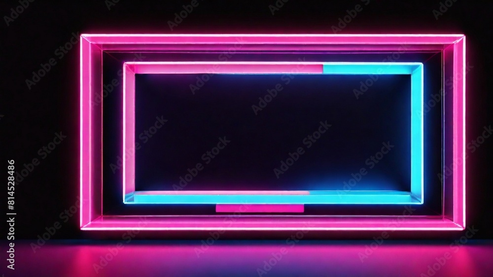 Square rectangle picture frame with two-tone neon color Square rectangle picture frame with two-tone neon color