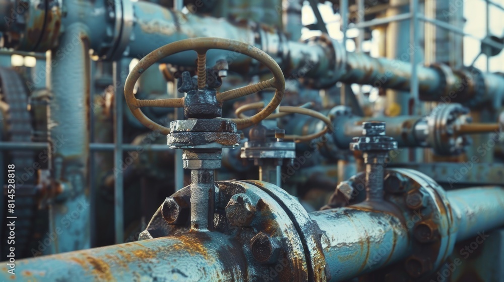 A network of interconnected pipes, suitable for industrial concepts A network of interconnected pipes, suitable for industrial concepts