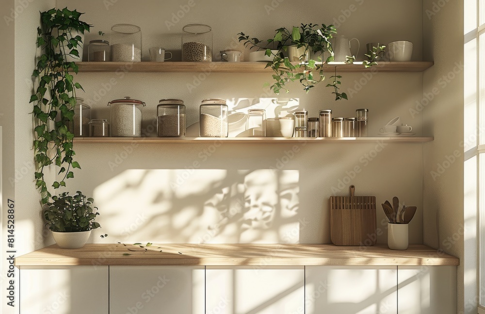 Clean Kitchen With White Cabinets and Wooden Counter Tops Clean Kitchen With White Cabinets and Wooden Counter Tops