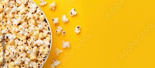 A top view of popcorn on a ...