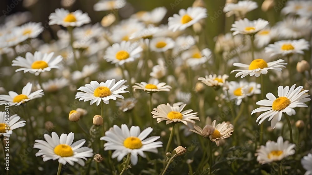 The profusion of daisies represents hope for the future by signifying the promise of development and abundance in the upcoming season. The profusion of daisies represents hope for the future by signifying the promise of development and abundance in the upcoming season.