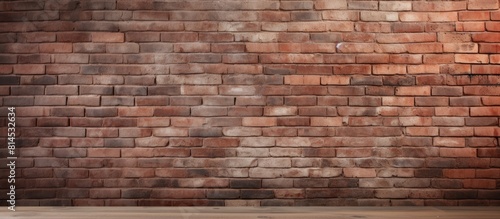 The brick wall provides a solid background with ample copy space for images