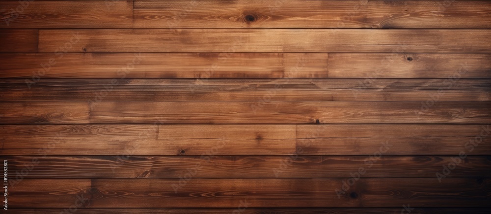 Fototapeta premium A background of brown wooden textured flooring with copy space image
