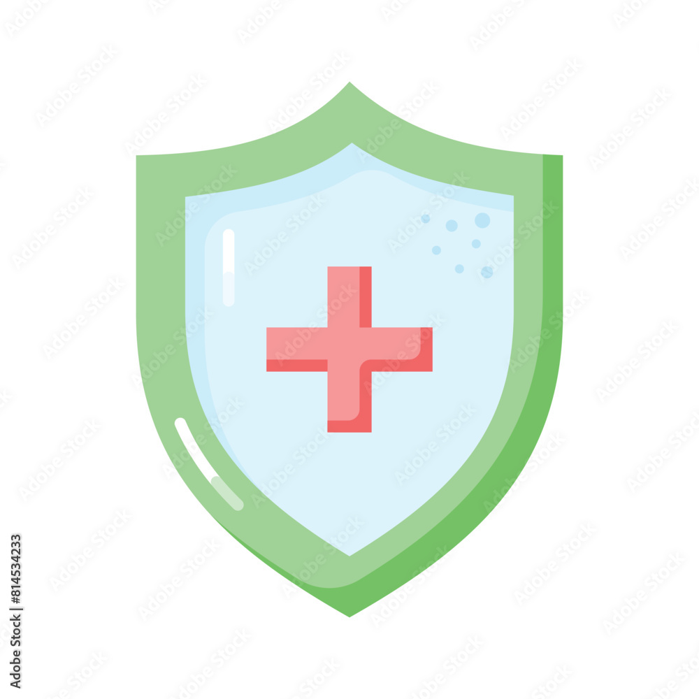 Medical sign inside protection shield showing concept icon of health insurance, medical protection vector Medical sign inside protection shield showing concept icon of health insurance, medical protection vector
