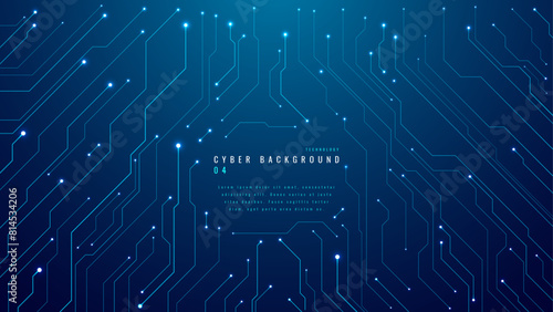 Abstract digital circuit tech bg. Technology background. A circuit board or computer motherboard in light blue. Cyber futuristic data concept. AI science concept. Innovation vector illustration. photo