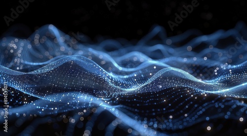 Computer Generated Waves in Blue