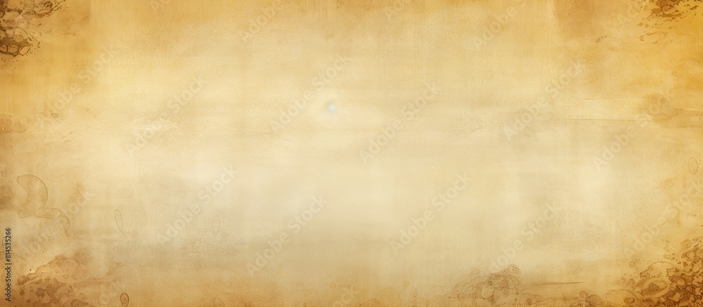 Fototapeta premium The background has a yellowed color resembling the texture of old paper creating a copy space image
