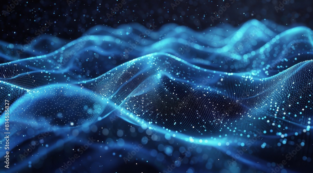 Computer Generated Waves in Blue Computer Generated Waves in Blue
