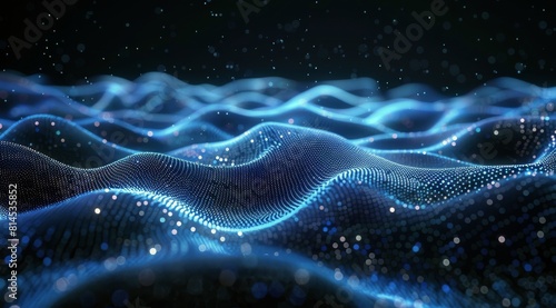 Computer Generated Waves in Blue