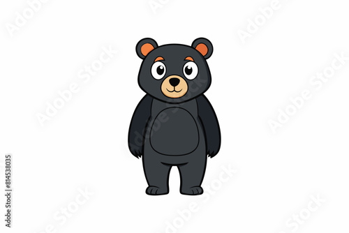 black bear cartoon vector illustration