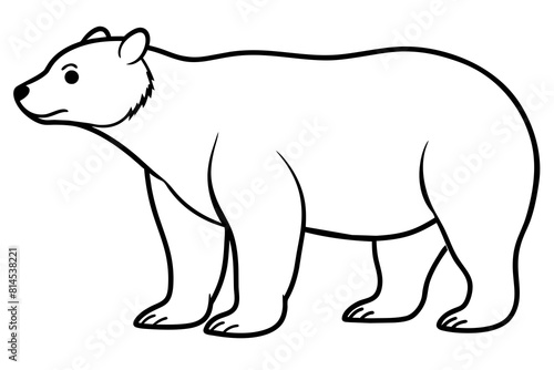 black bear line art vector illustration