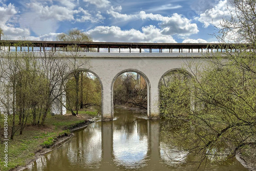 Rostokinsky Aqueduct, also known as the Millionth Bridge, is a stone aqueduct across the Yauza River in the Rostokino district