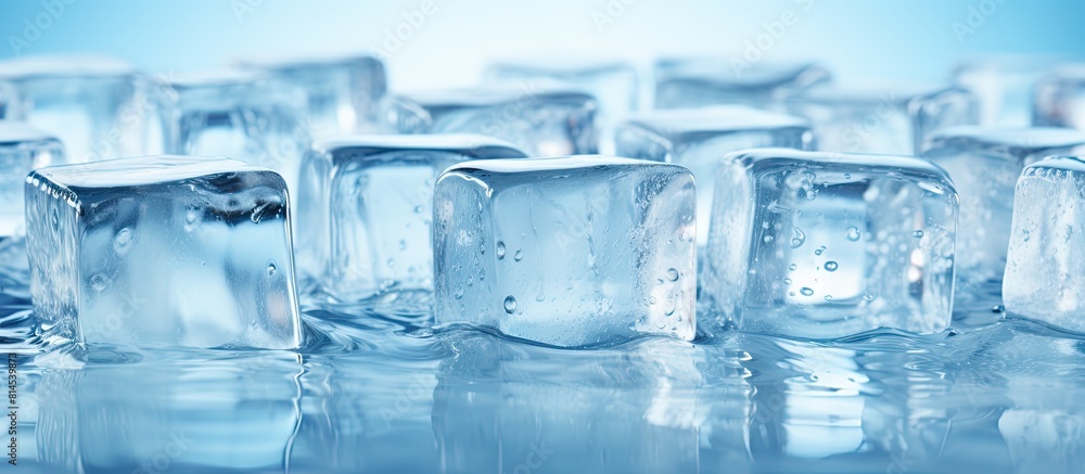 Image of ice cubes with space for text or design. with copy space image. Place for adding text or design Image of ice cubes with space for text or design. with copy space image. Place for adding text or design