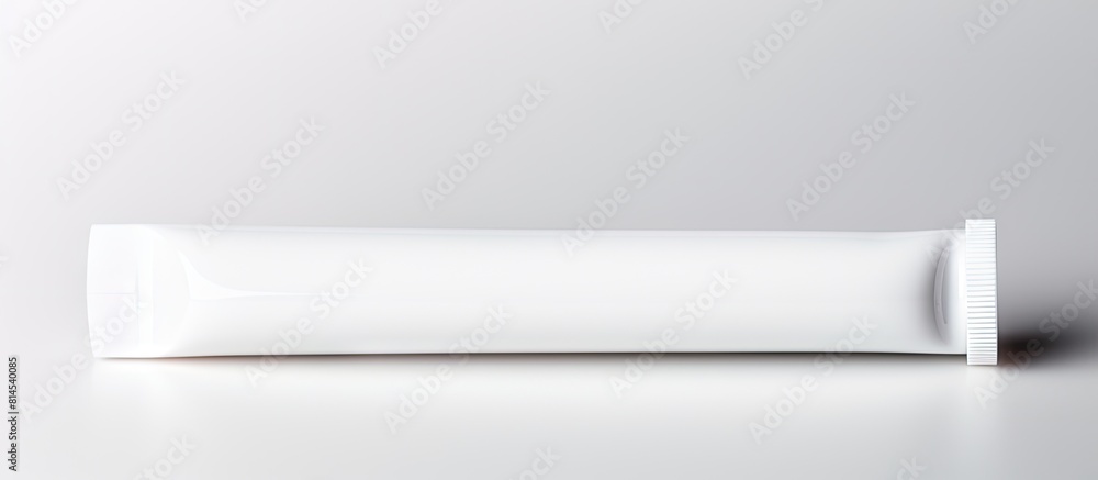 White background with a blank tube of toothpaste offering ample space for text White background with a blank tube of toothpaste offering ample space for text
