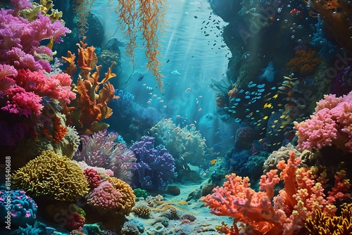 coral reef in sea © Usman