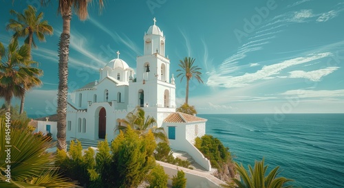 Church on Cliff Overlooking Ocean