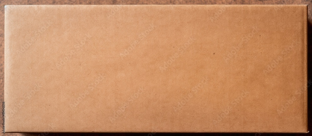 A brown paper box with a textured surface in the background providing ample copy space for an image