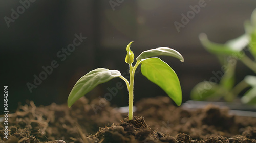A time-lapse of a seed sprouting and growing into a plant