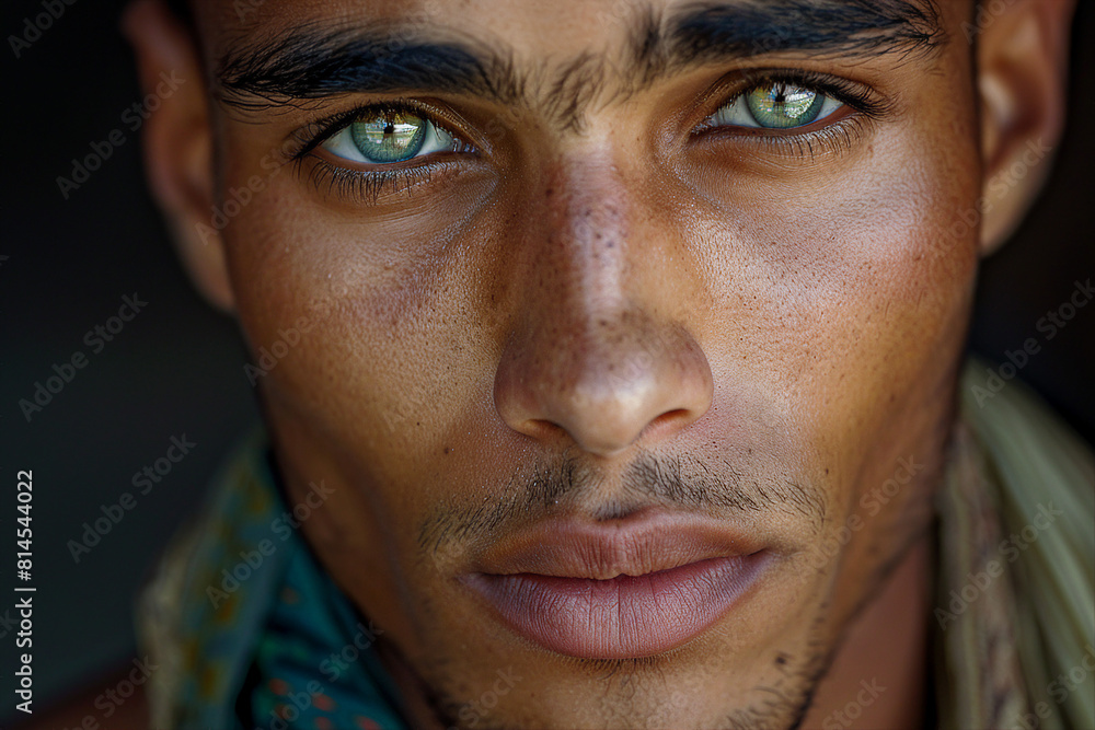 Obraz premium Generative AI picture Portrait of traditional arabian person people in ethnic clothes in real life