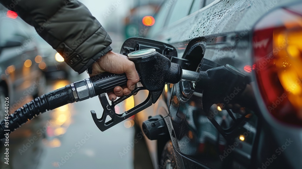 Car refueling at a gas station Car refueling at a gas station