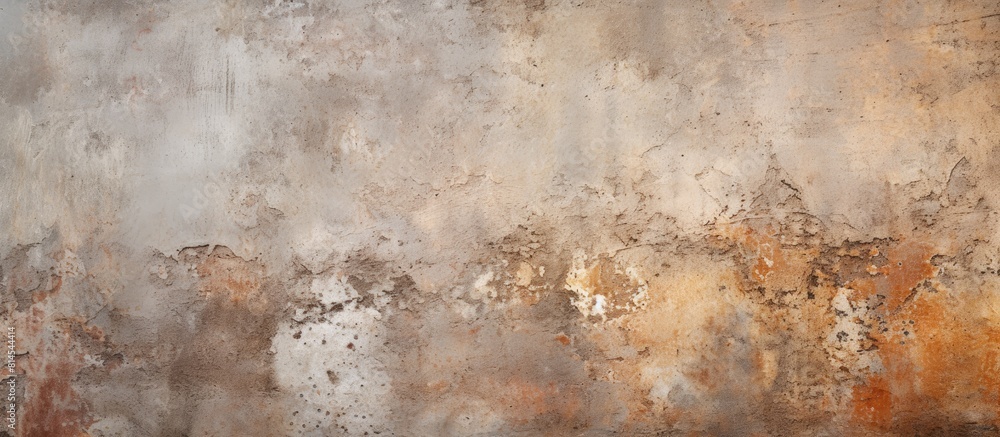 Obraz premium A textured grunge outdoor surface made of polished concrete perfect for patterns and backgrounds with a stucco effect Ideal for a copy space image 155 characters