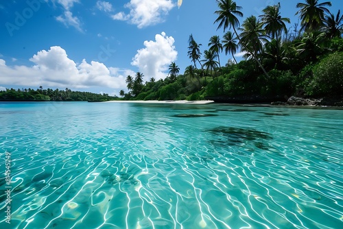 beach with palm trees