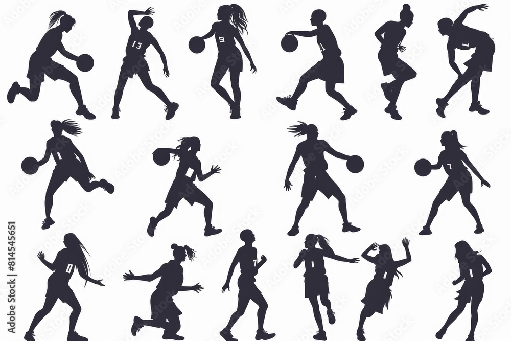 Group of people playing basketball, suitable for sports events promotion Group of people playing basketball, suitable for sports events promotion
