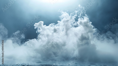 Liquid nitrogen being poured onto a surface, creating billowing clouds of vapor
