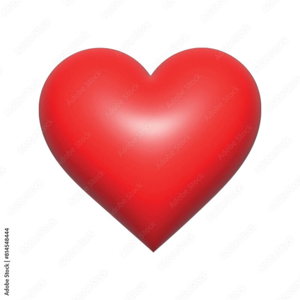 3D image of a red heart. For advertising, social media 3D image of a red heart. For advertising, social media