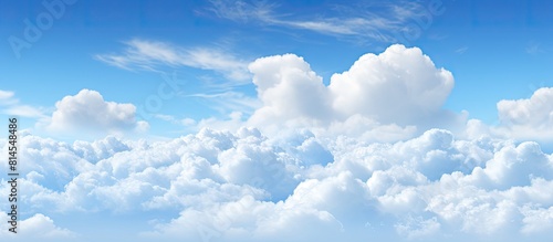 Image of clouds in the sky with copy space