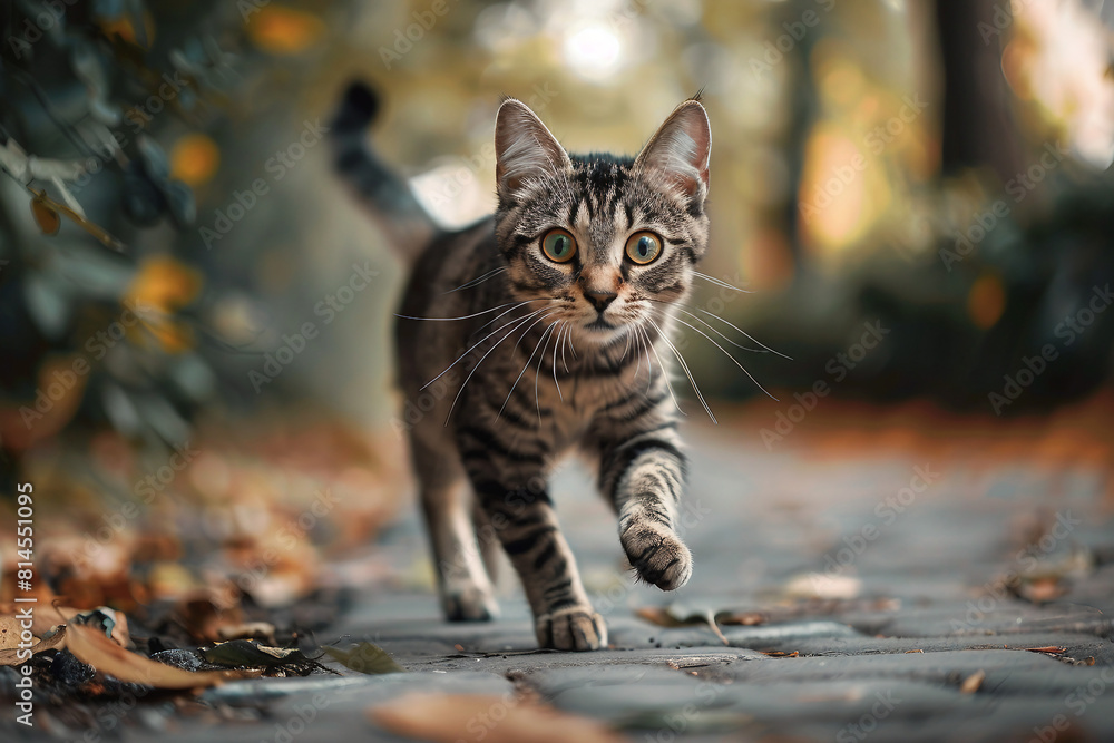 Naklejka premium Generated by AI excited person jogging outdoors outside active way of life useful hobby