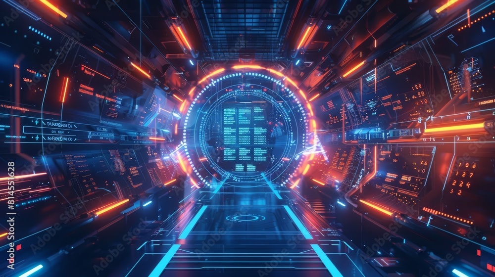 The year 2023 is a colorful calendar with a dark background. This is a modern template. The year 2023 is a colorful calendar with a dark background. This is a modern template.