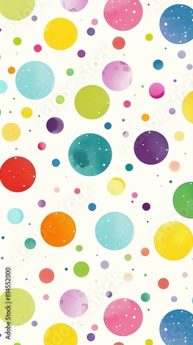 Pastel Toned Watercolor Dots Seamless Pattern, Artistic Background for Stylish Design