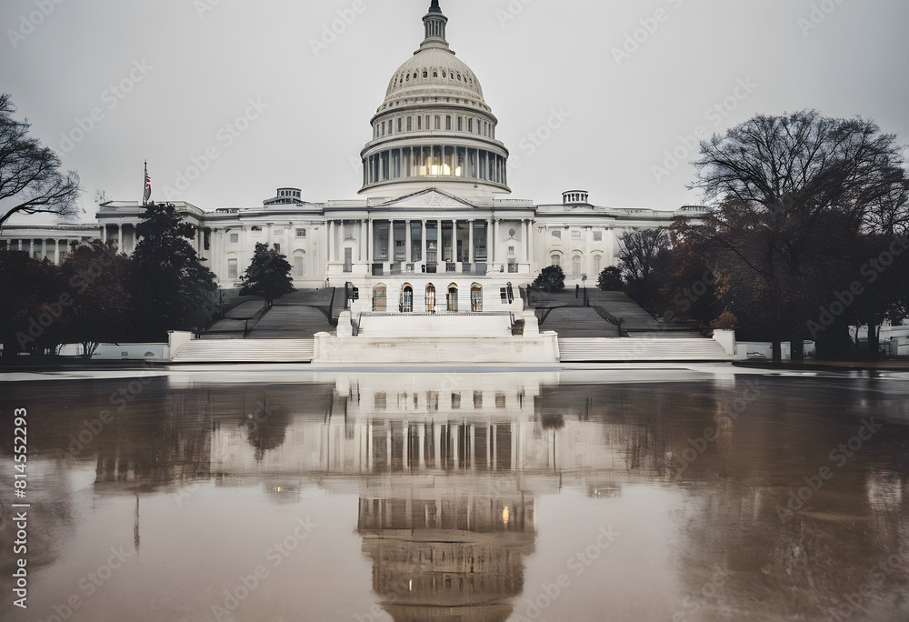 Fototapeta premium A view of the Capital Building in Washington DC