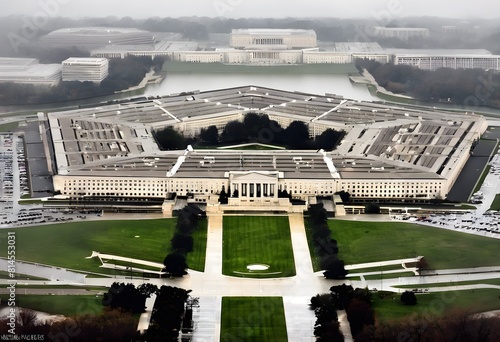 An aerial view of the Pentagon in Washington DC