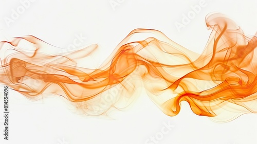 Abstract design featuring a fire motif with sparse clean lines on a plain white background