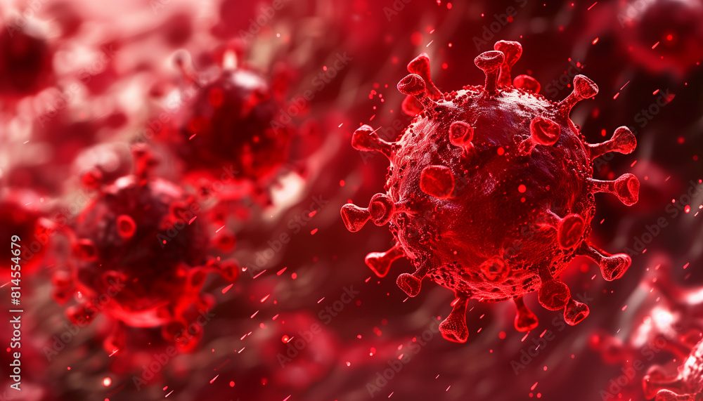 High-resolution image depicting the HIV virus structure within the ...